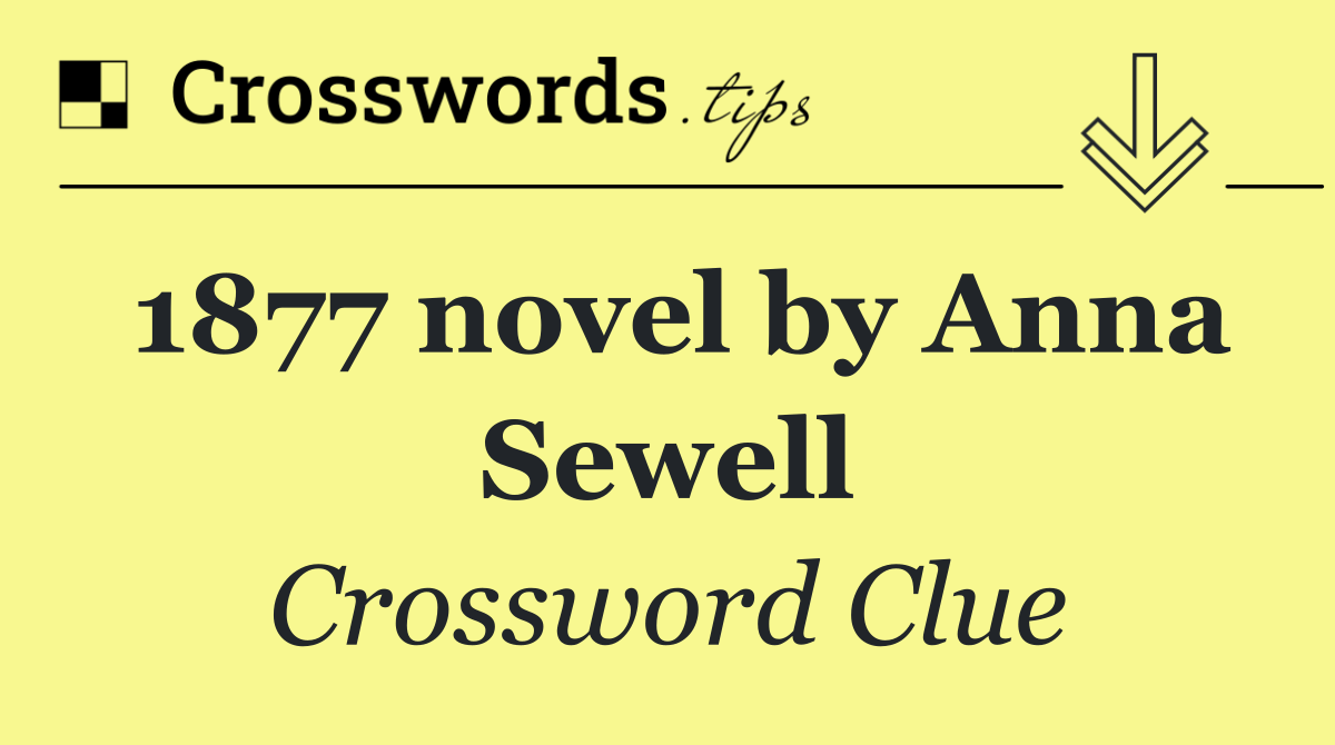 1877 novel by Anna Sewell