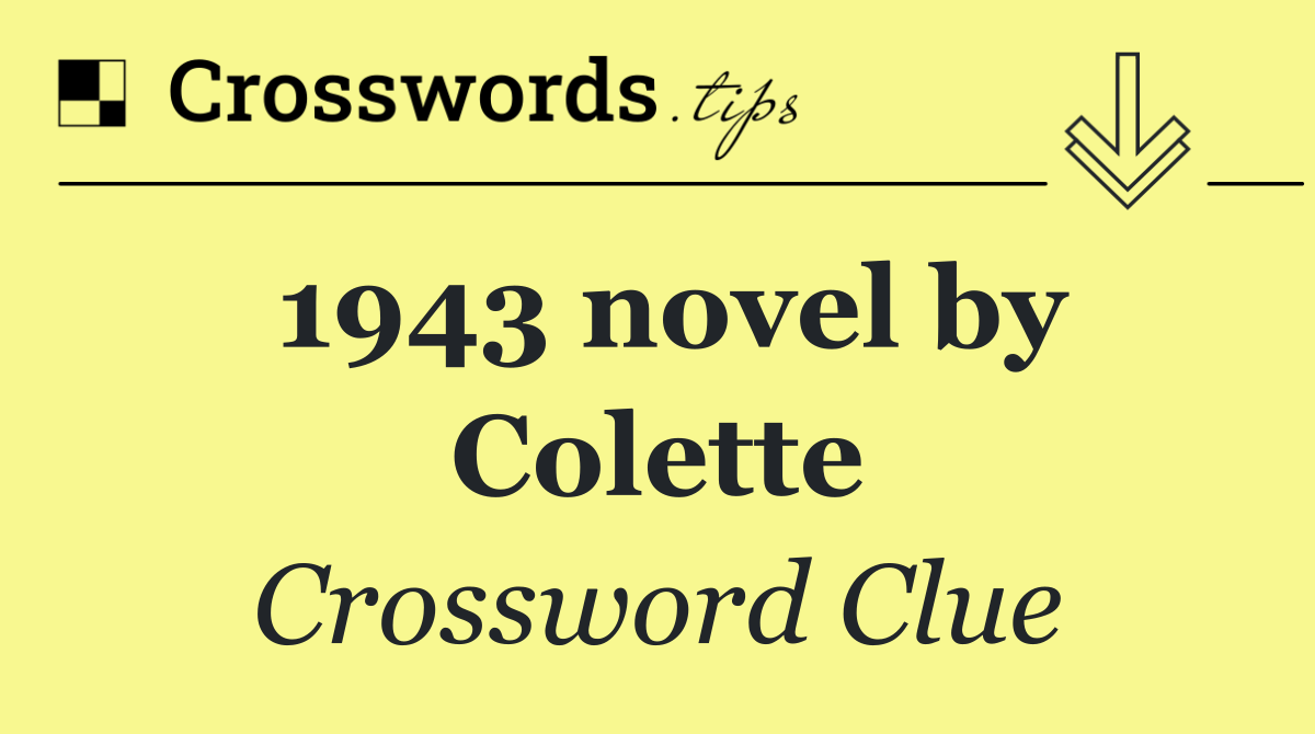 1943 novel by Colette