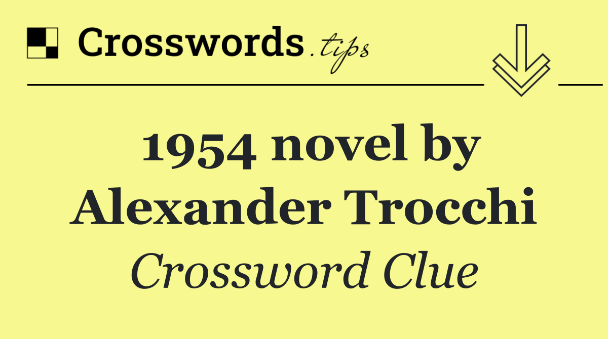 1954 novel by Alexander Trocchi