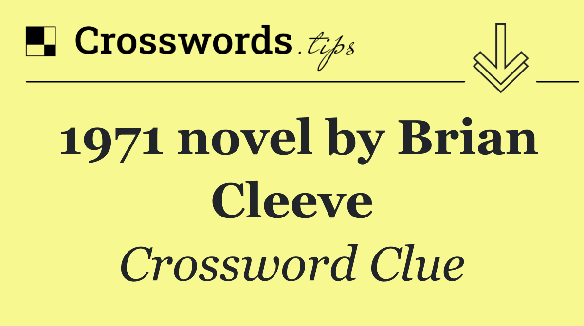 1971 novel by Brian Cleeve