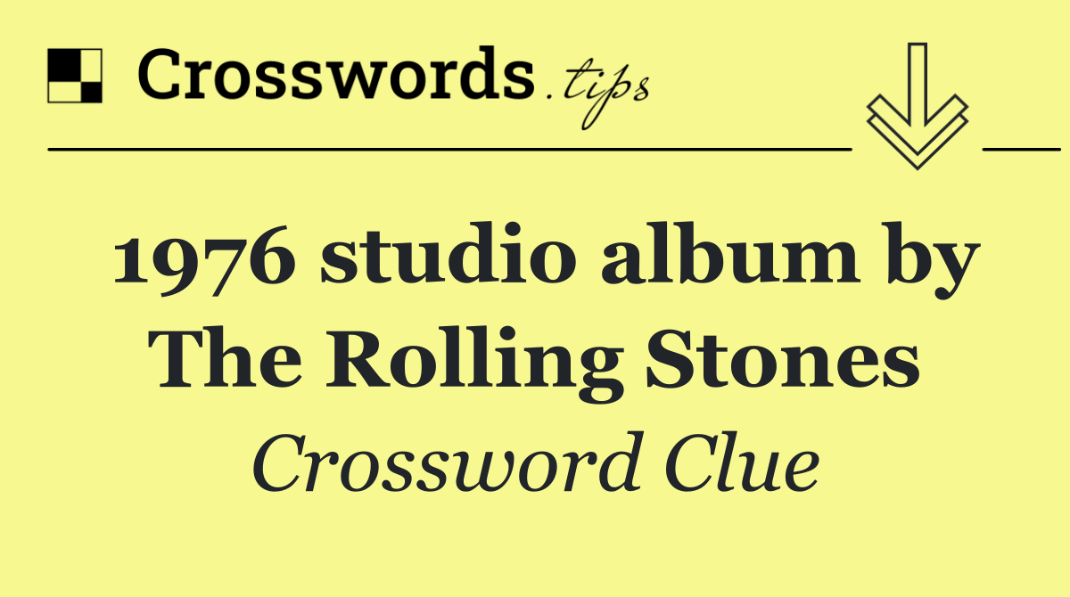 1976 studio album by The Rolling Stones