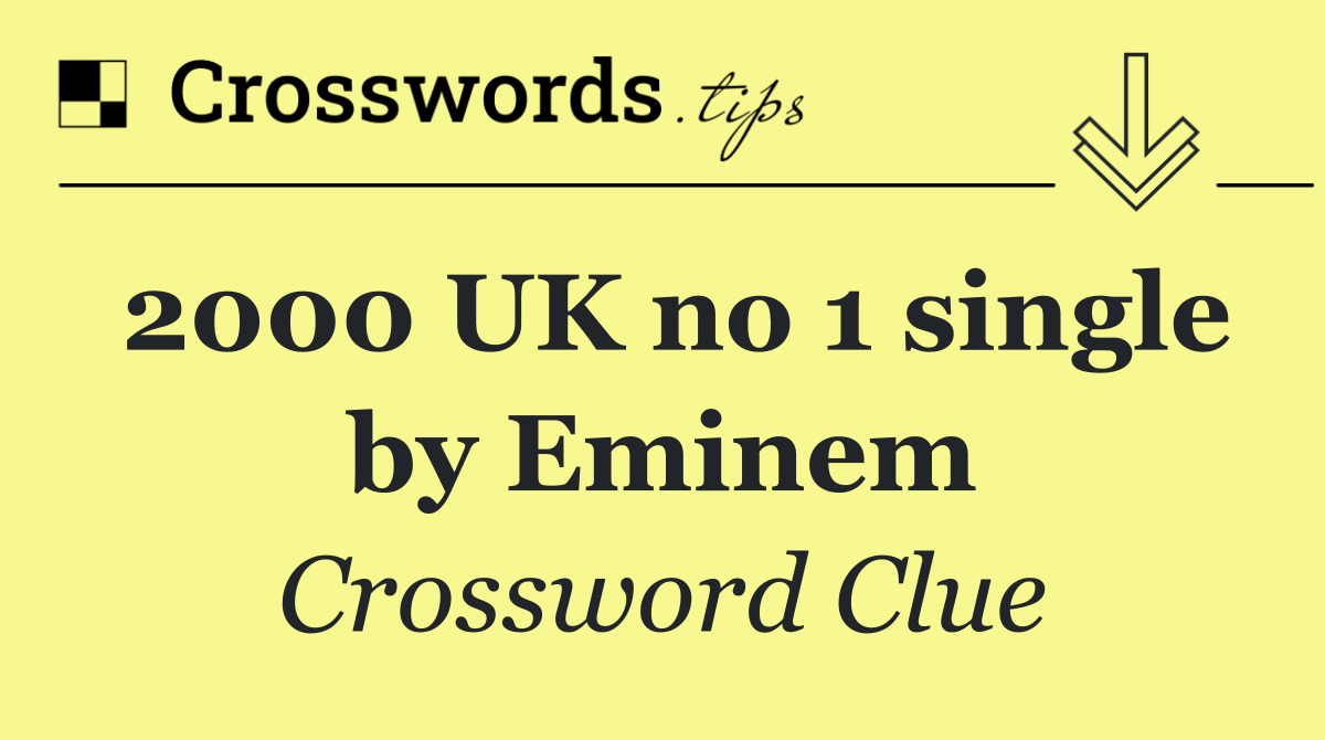 2000 UK no 1 single by Eminem