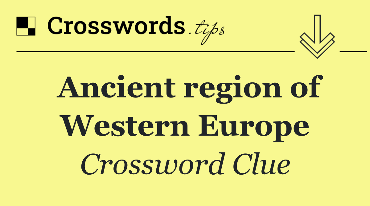 Ancient region of Western Europe