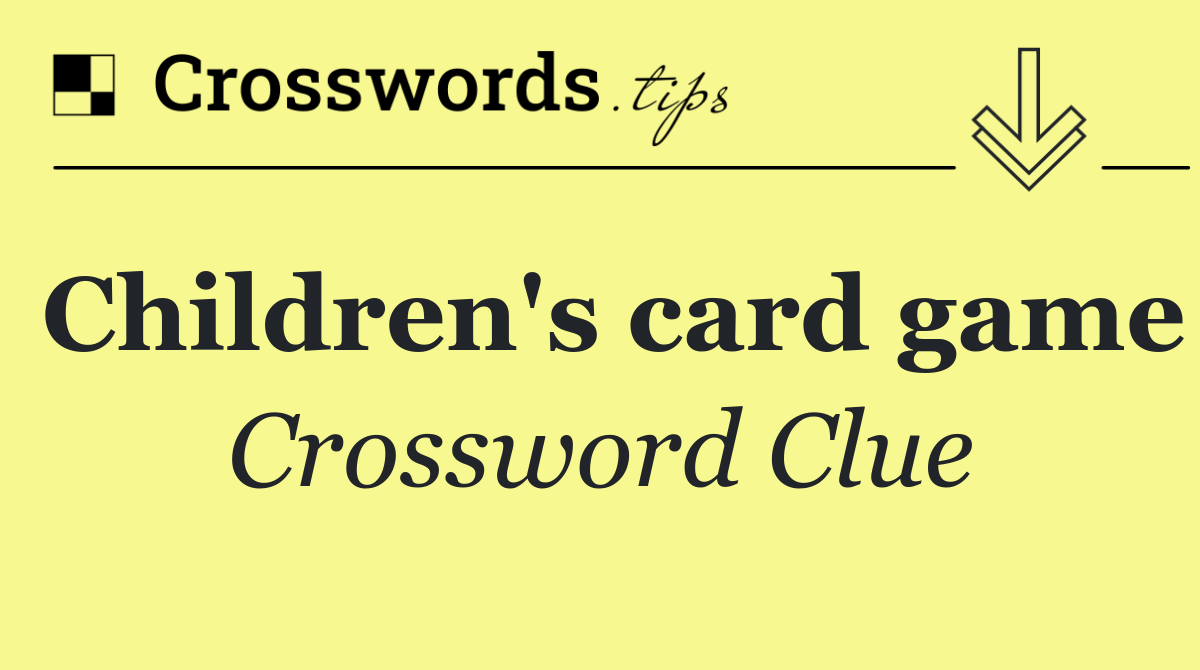 Children's card game