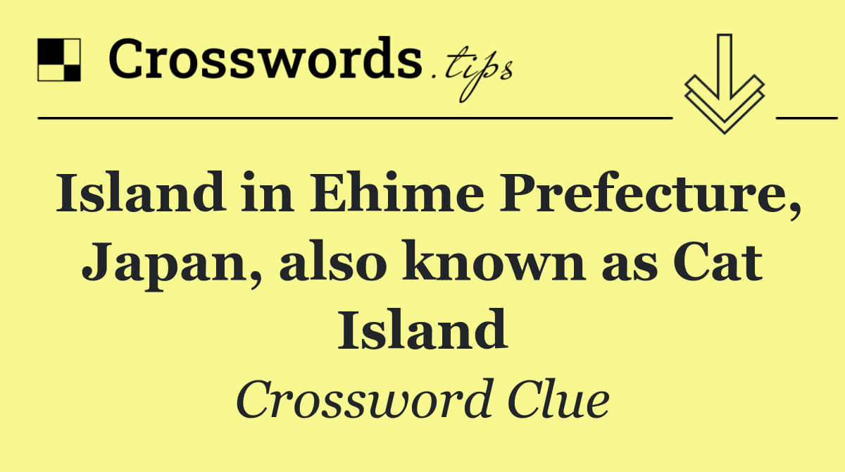 Island in Ehime Prefecture, Japan, also known as Cat Island