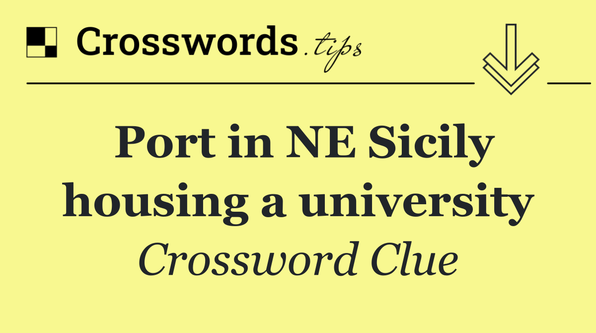 Port in NE Sicily housing a university