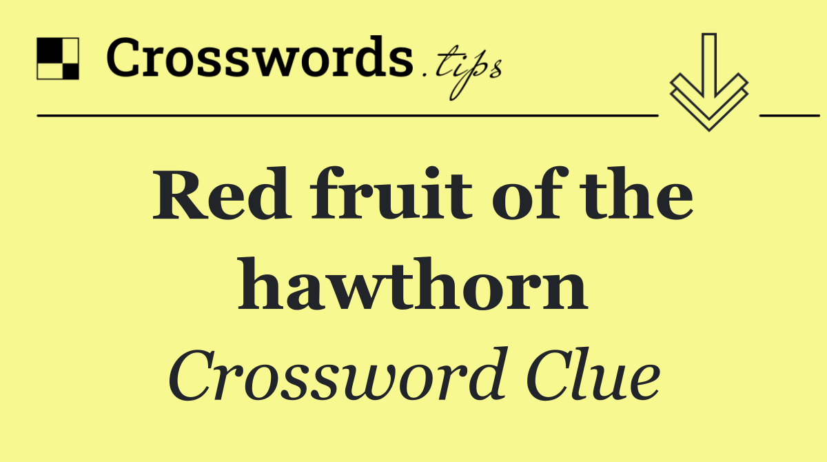 Red fruit of the hawthorn