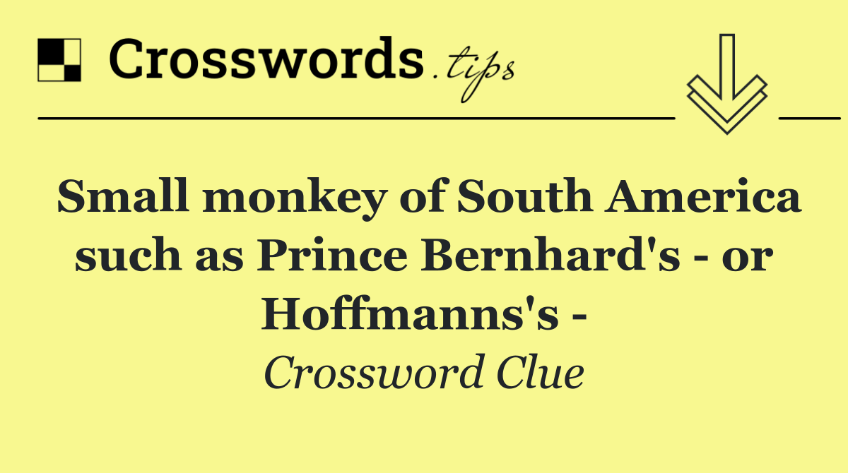 Small monkey of South America such as Prince Bernhard's   or Hoffmanns's  