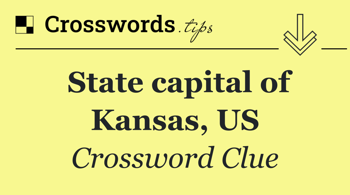 State capital of Kansas, US