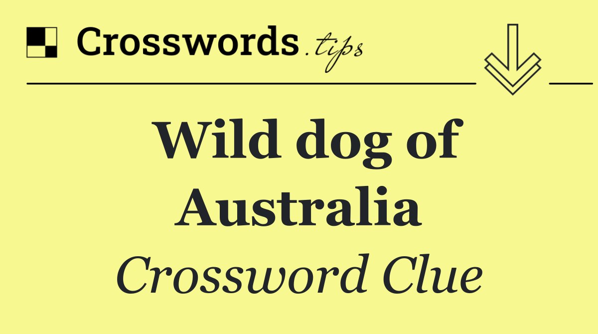 Wild dog of Australia