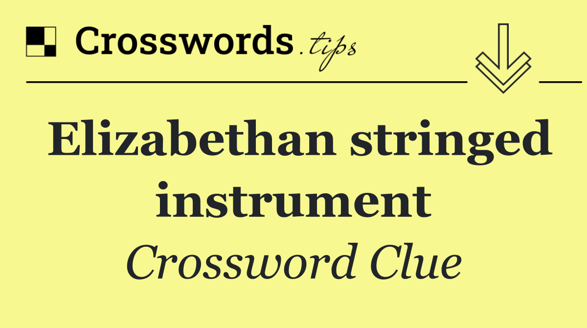 Elizabethan stringed instrument