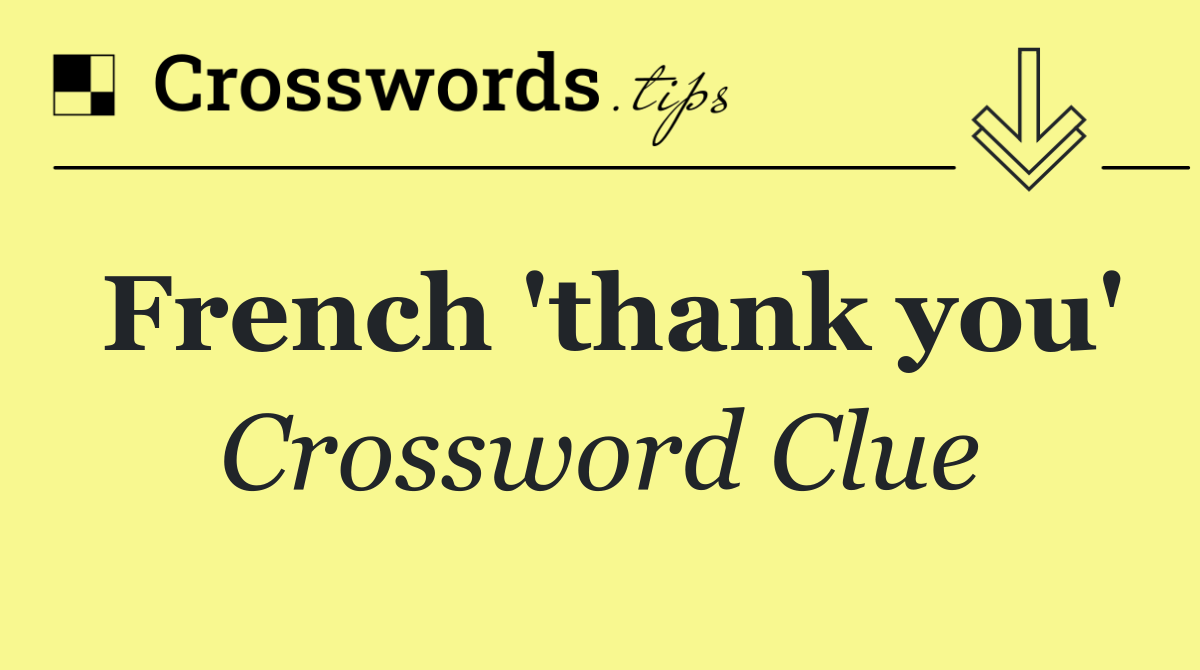 French 'thank you'