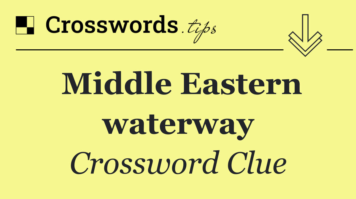 Middle Eastern waterway