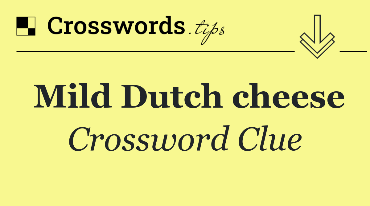 Mild Dutch cheese