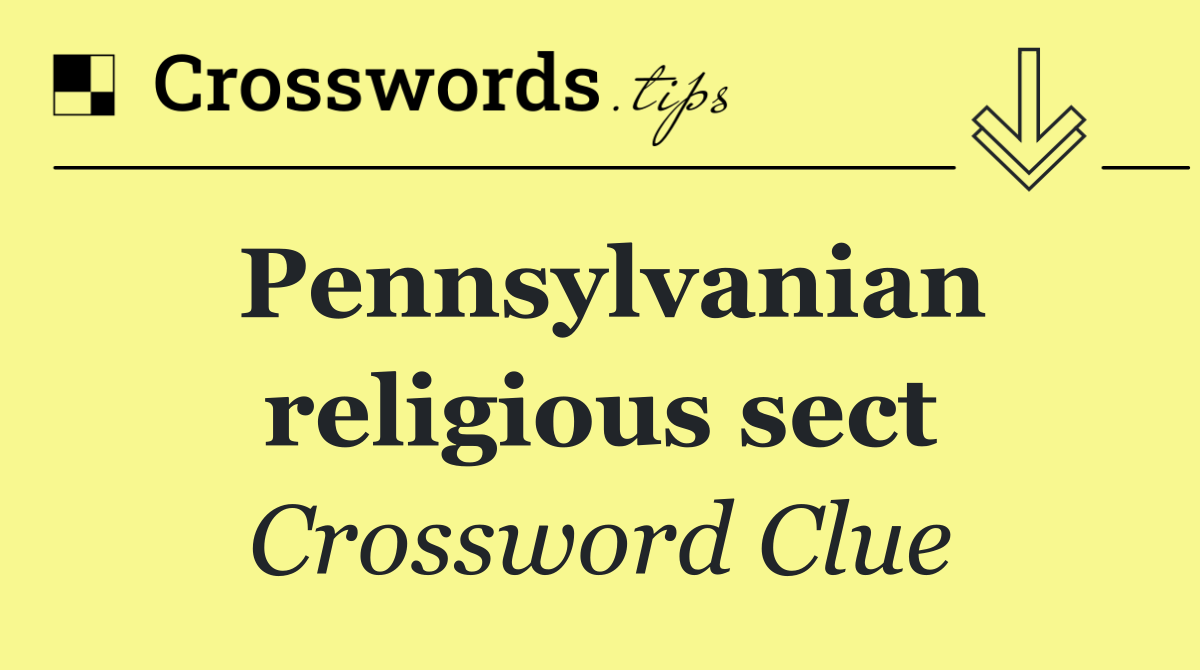 Pennsylvanian religious sect