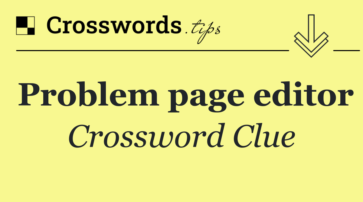 Problem page editor