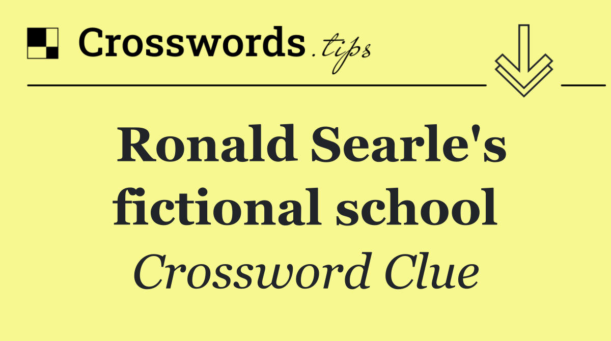 Ronald Searle's fictional school