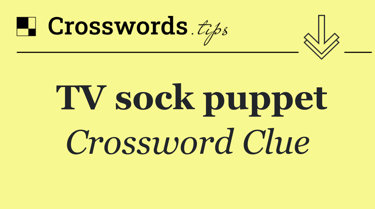 TV sock puppet