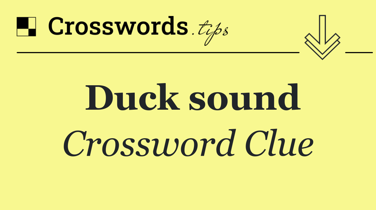 Duck sound