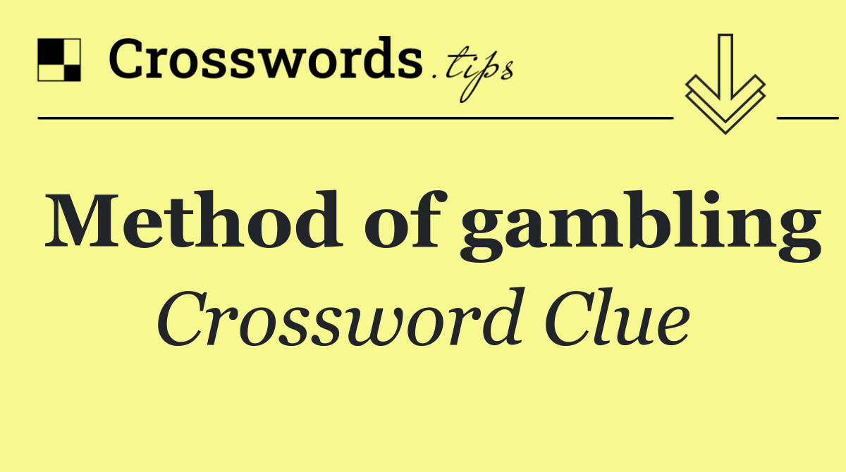 Method of gambling