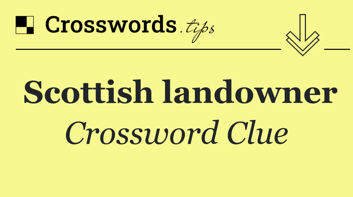 Scottish landowner