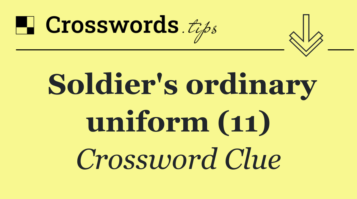 Soldier's ordinary uniform (11)