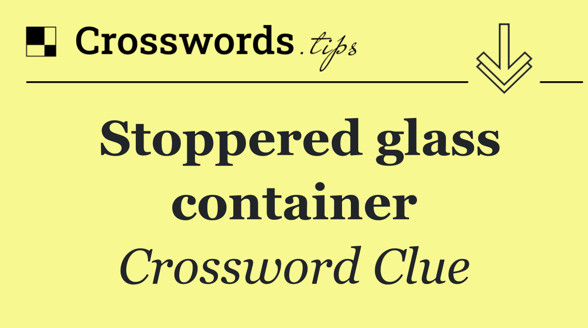Stoppered glass container