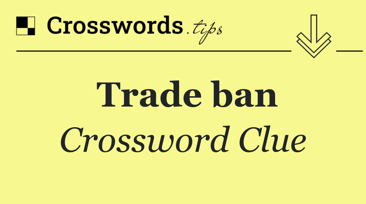 Trade ban