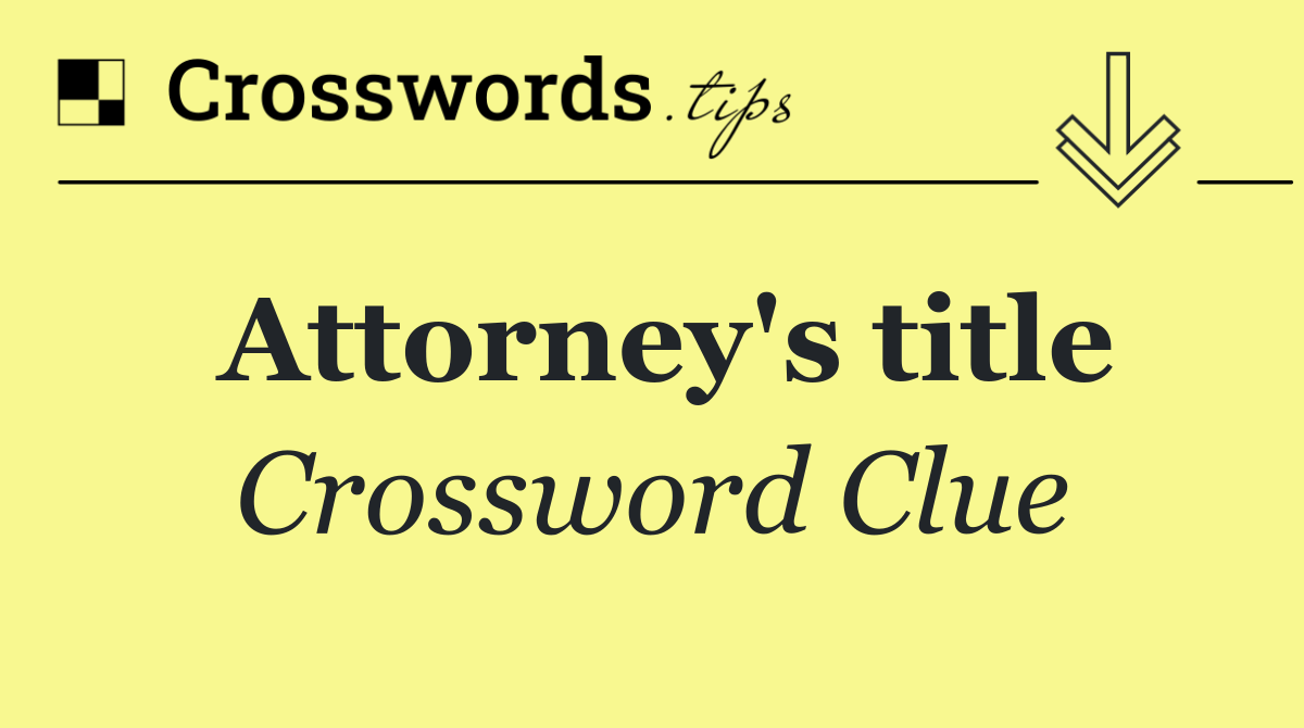 Attorney's title