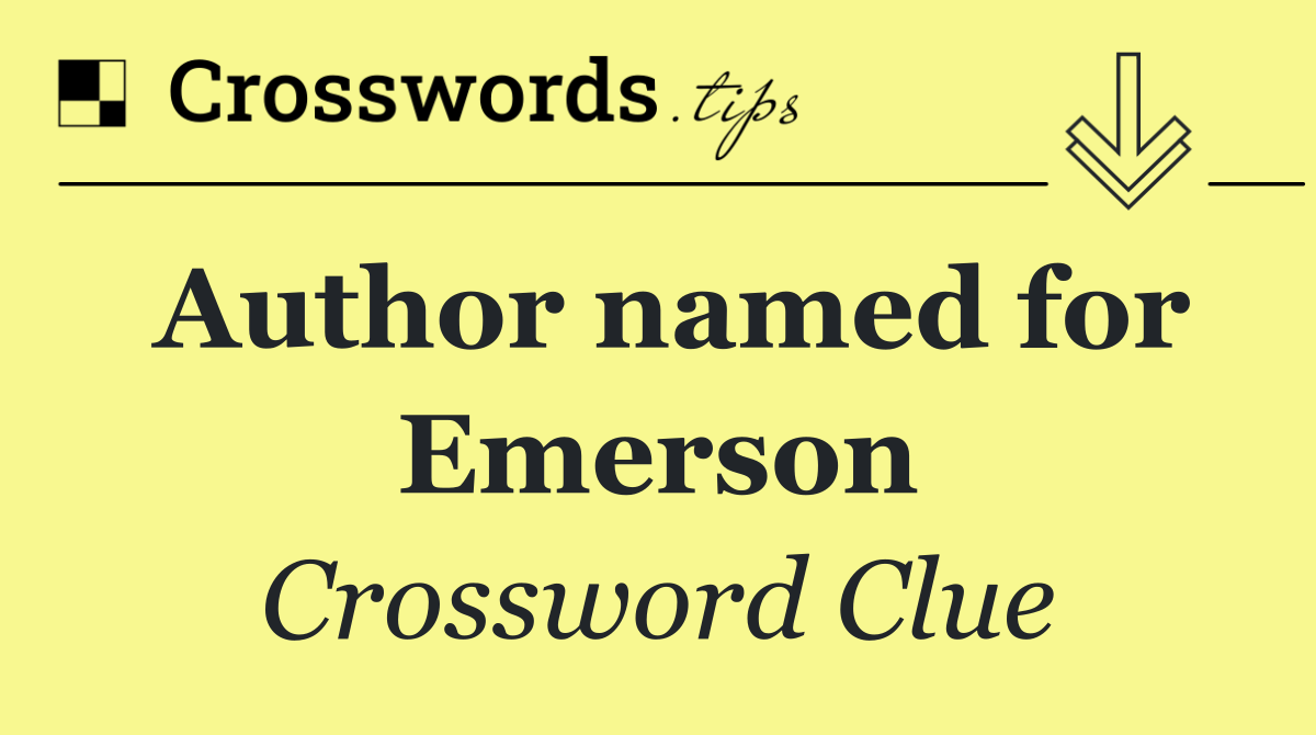 Author named for Emerson