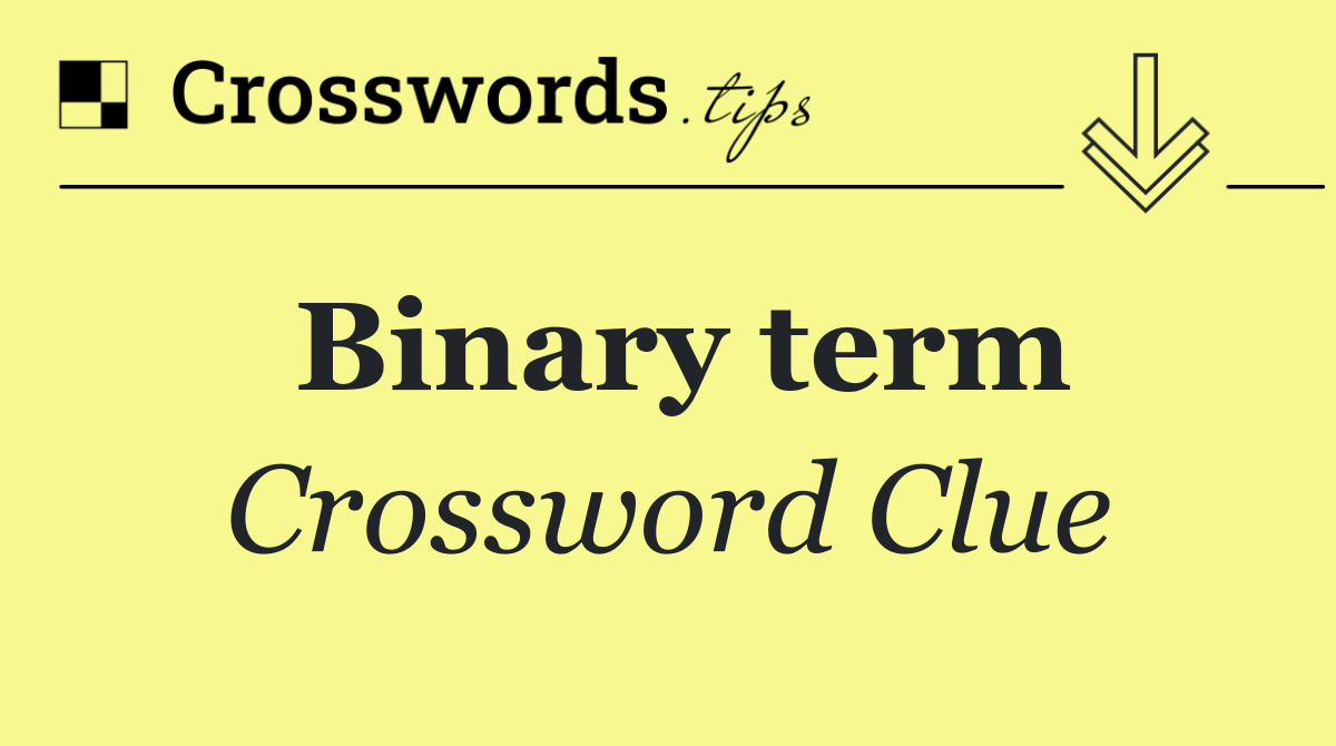 Binary term