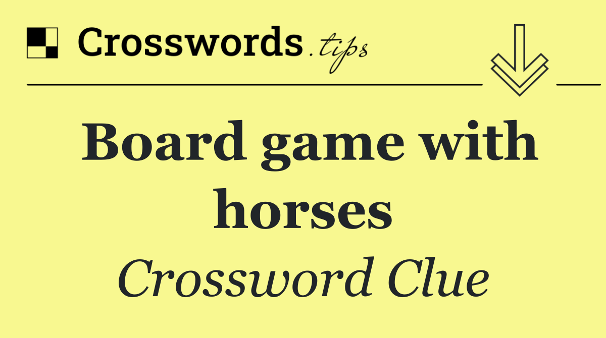 Board game with horses