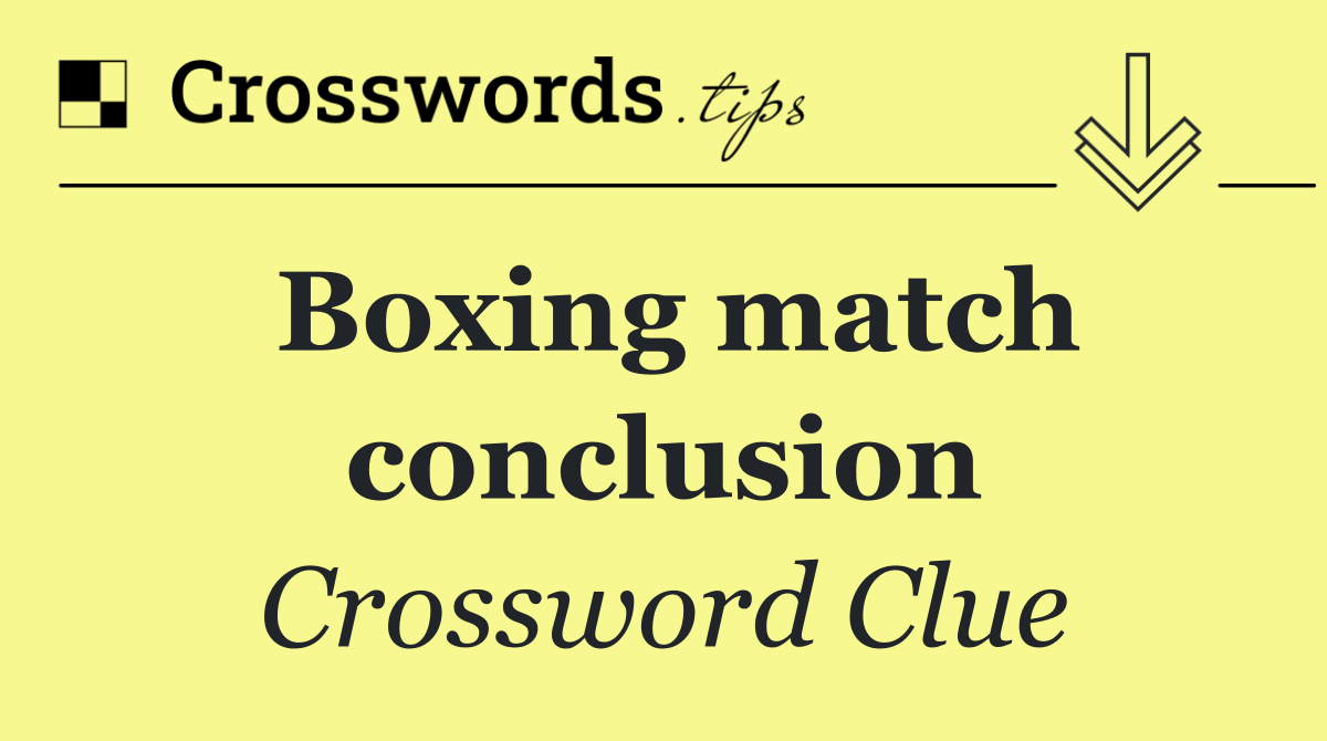 Boxing match conclusion