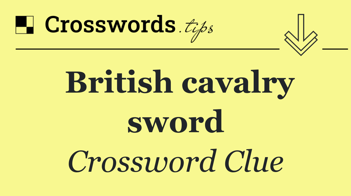 British cavalry sword