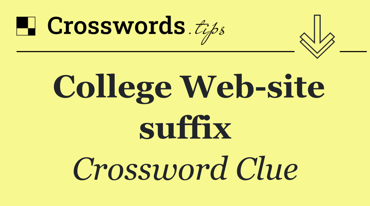 College Web site suffix