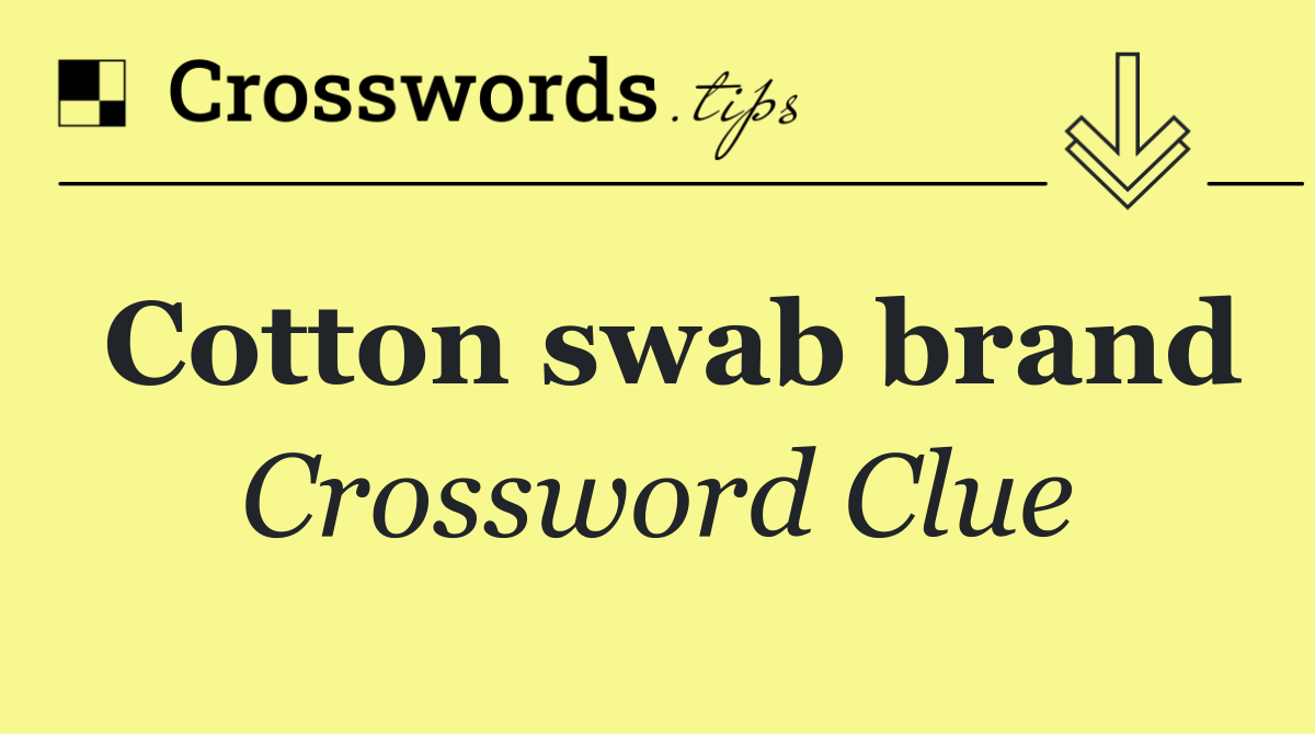 Cotton swab brand