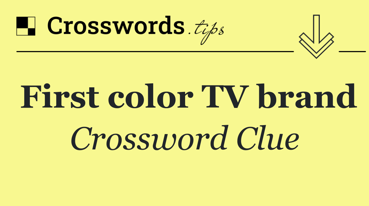 First color TV brand