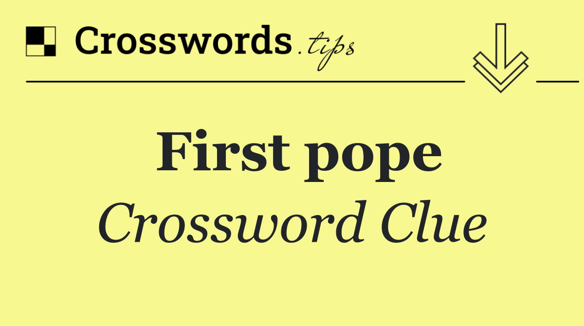 First pope