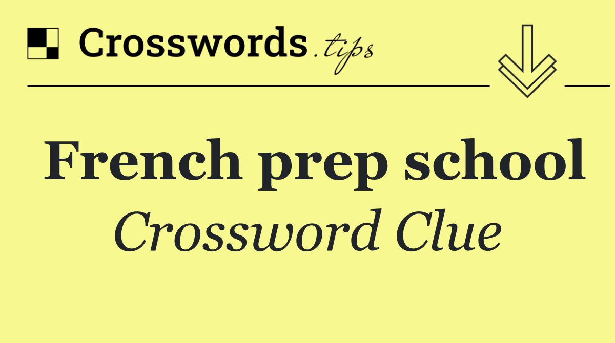 French prep school