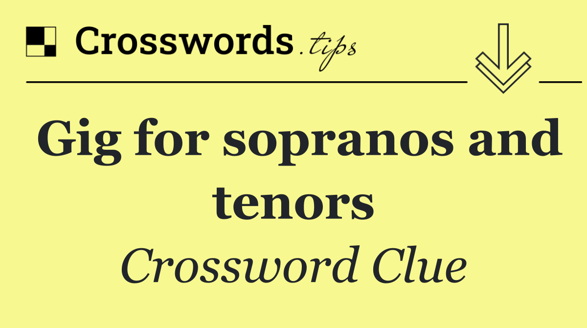 Gig for sopranos and tenors