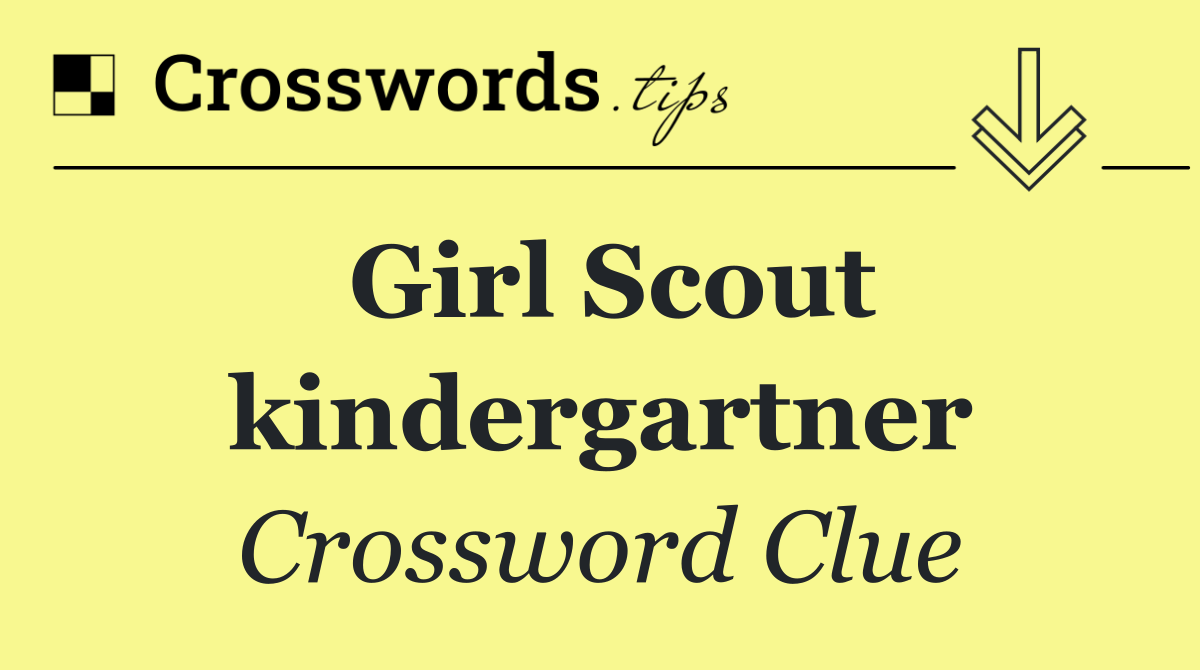 Girl Scout kindergartner