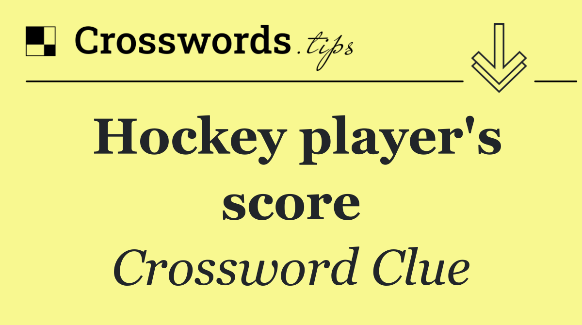 Hockey player's score