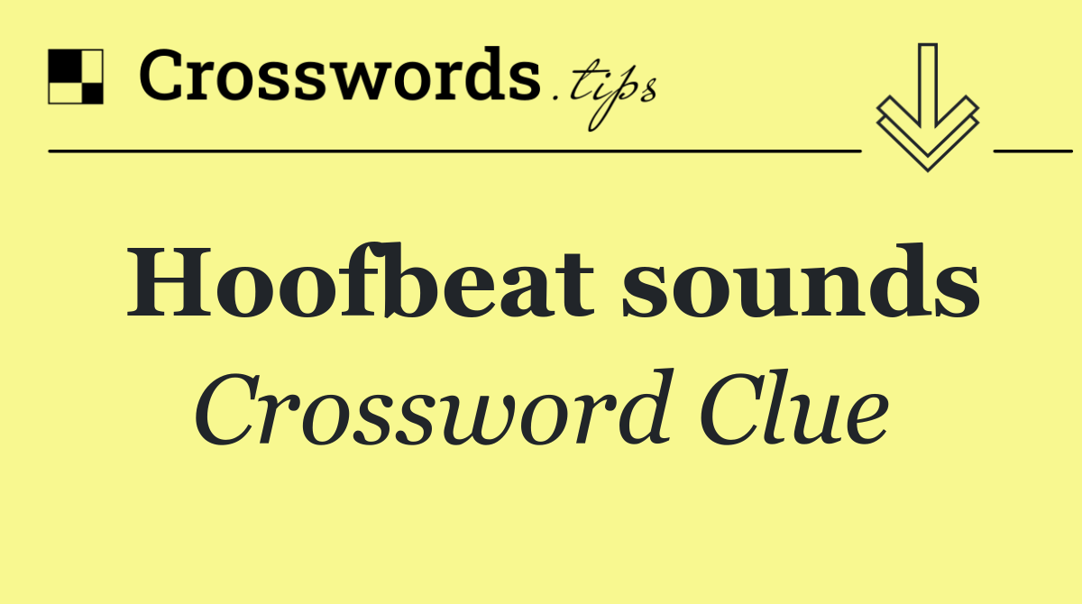 Hoofbeat sounds