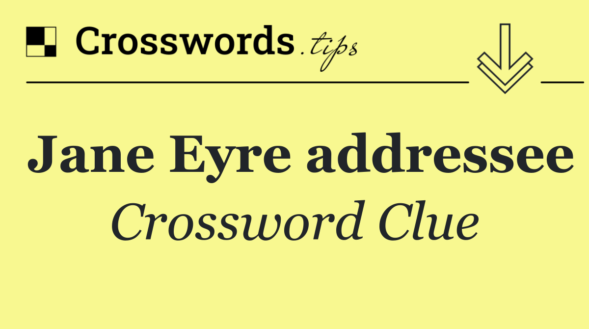 Jane Eyre addressee