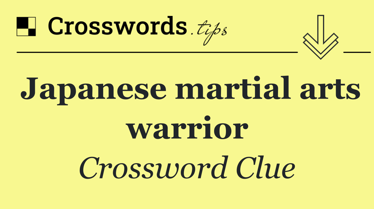 Japanese martial arts warrior