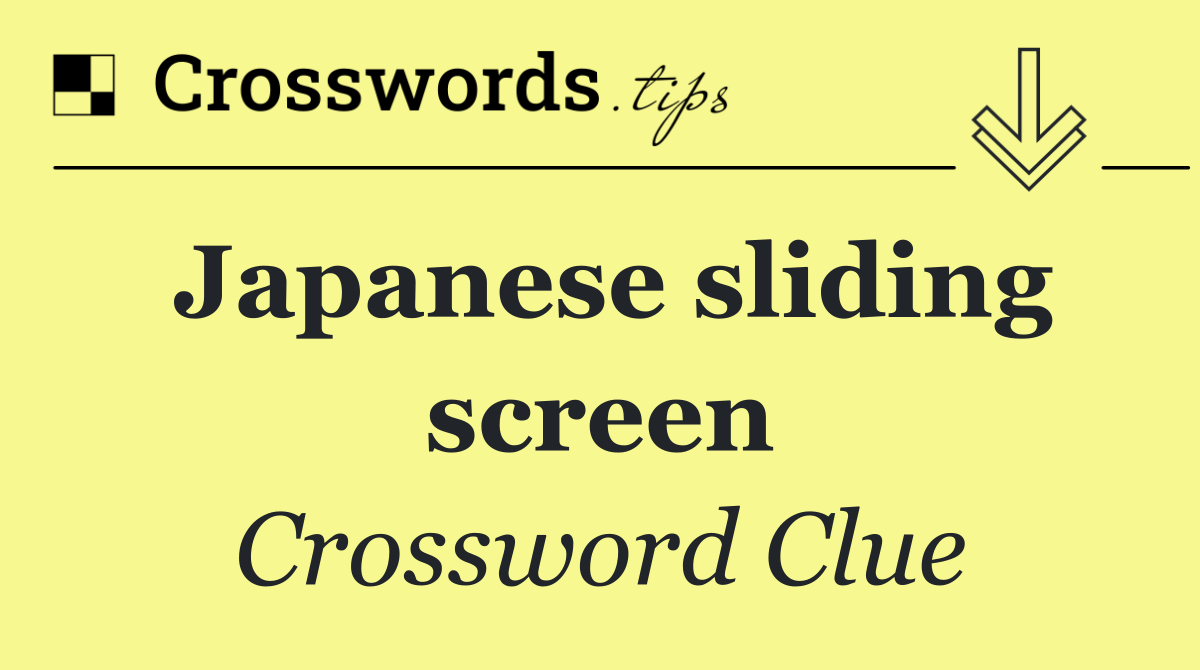 Japanese sliding screen