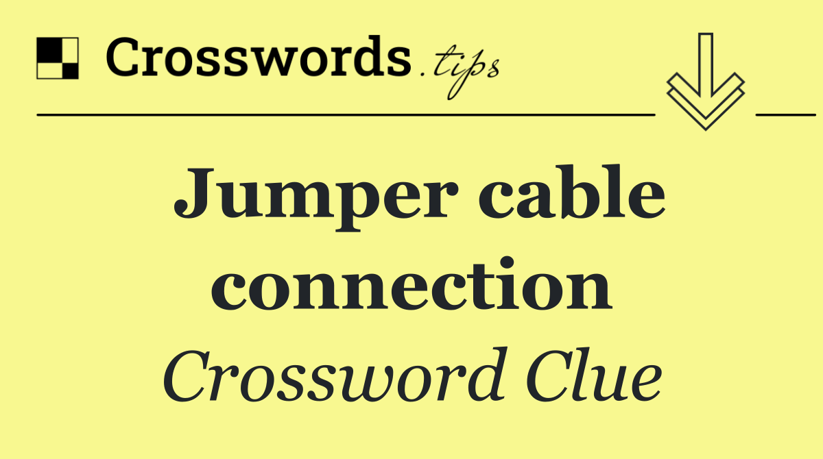 Jumper cable connection