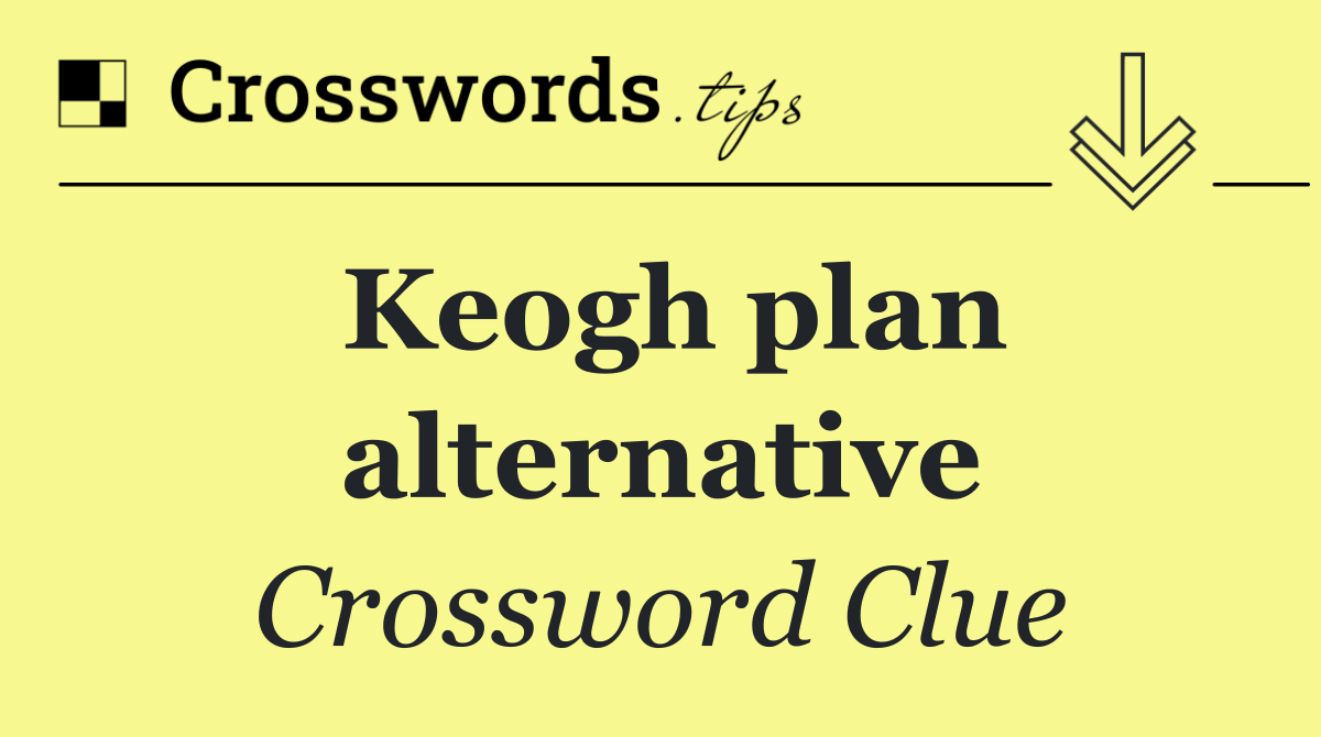 Keogh plan alternative