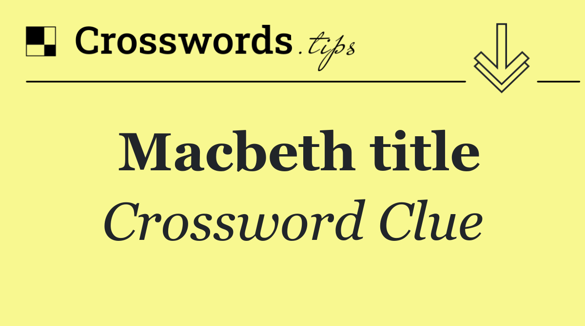 Macbeth title