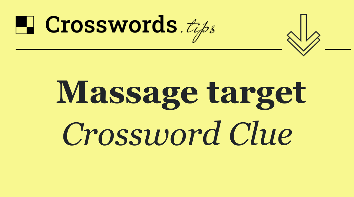 Massage target